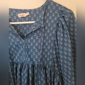 Faherty Organic Cotton Block Print Dress